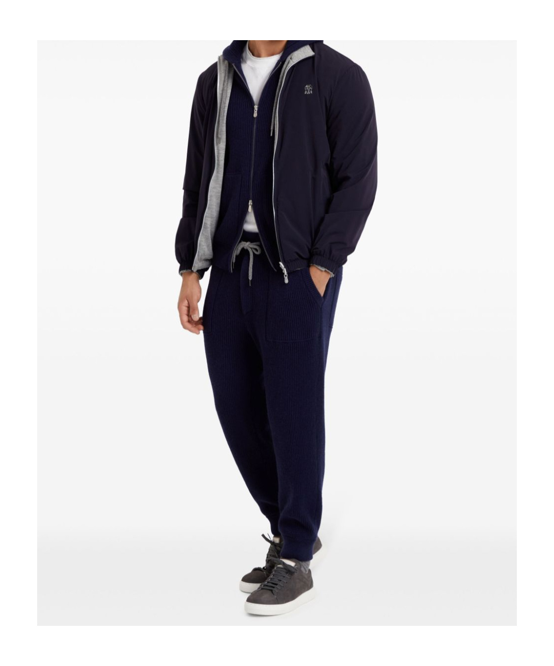 Brunello Cucinelli Water-resistant Long-sleeve Jacket In Black