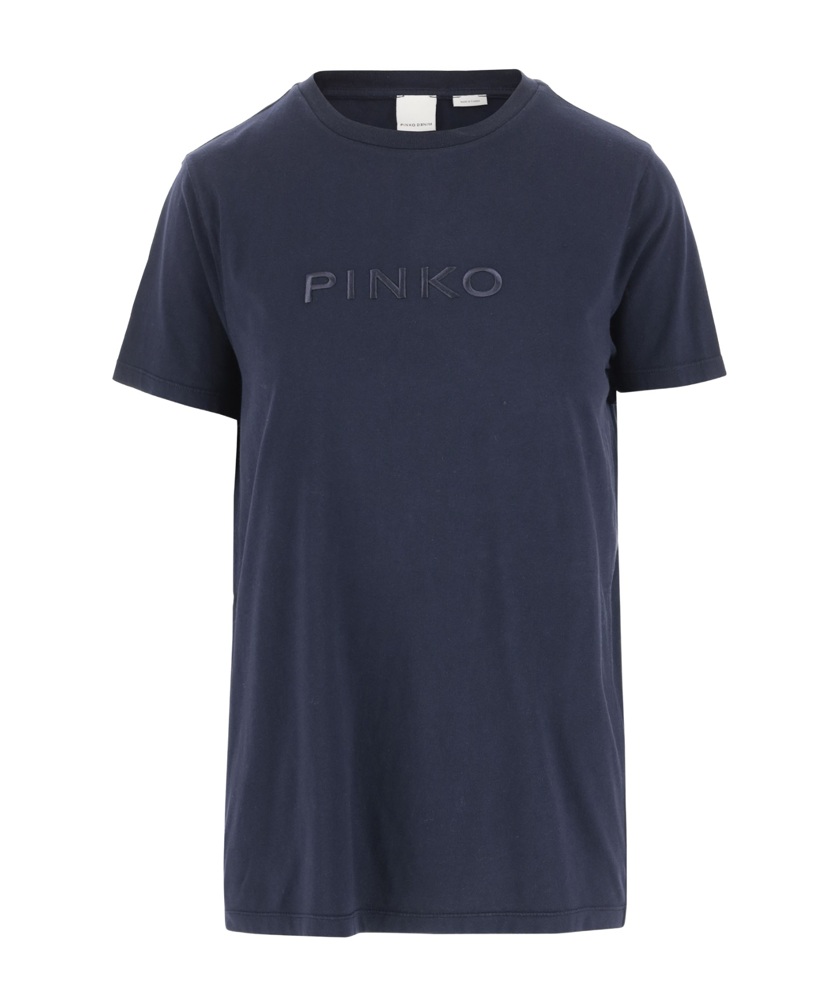 PINKO PINKO LOGO-EMBROIDERED CREWNECK T-SHIRT