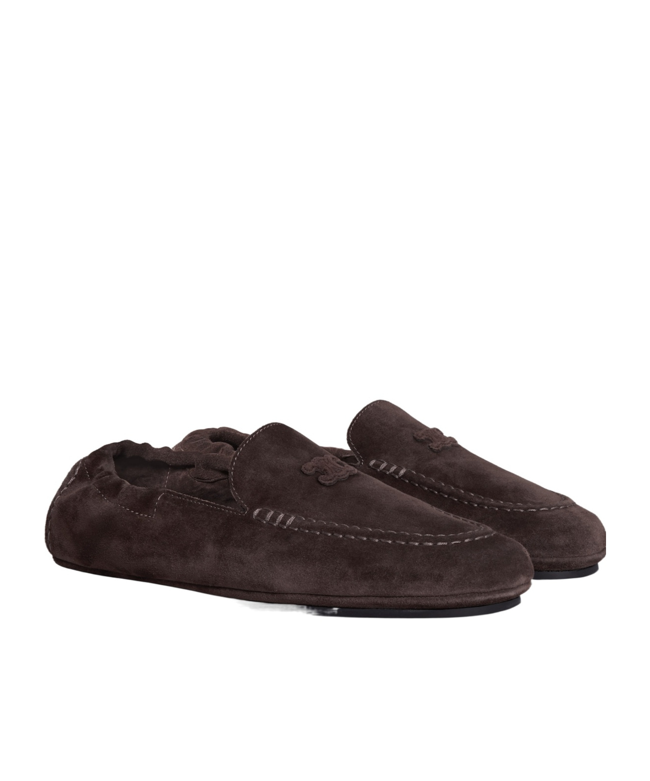 Celine Adam Loafer In Suede Calfskin In Brown