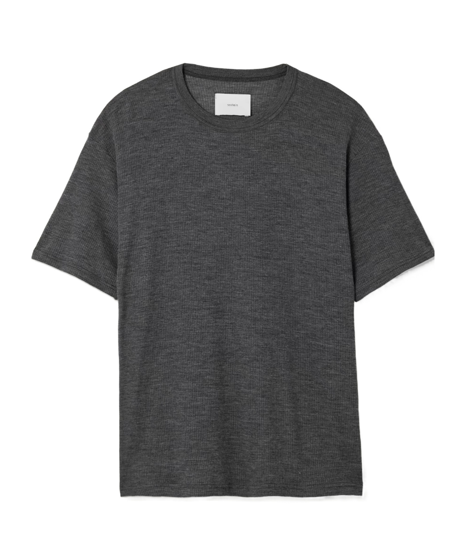 Ssstein Ribbed Wool T-shirt In Black