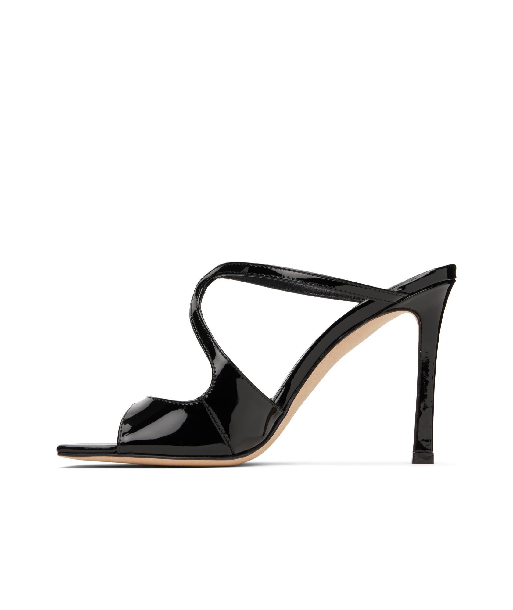 Jimmy Choo Anise 95mm Cut-out Patent Mules In Black