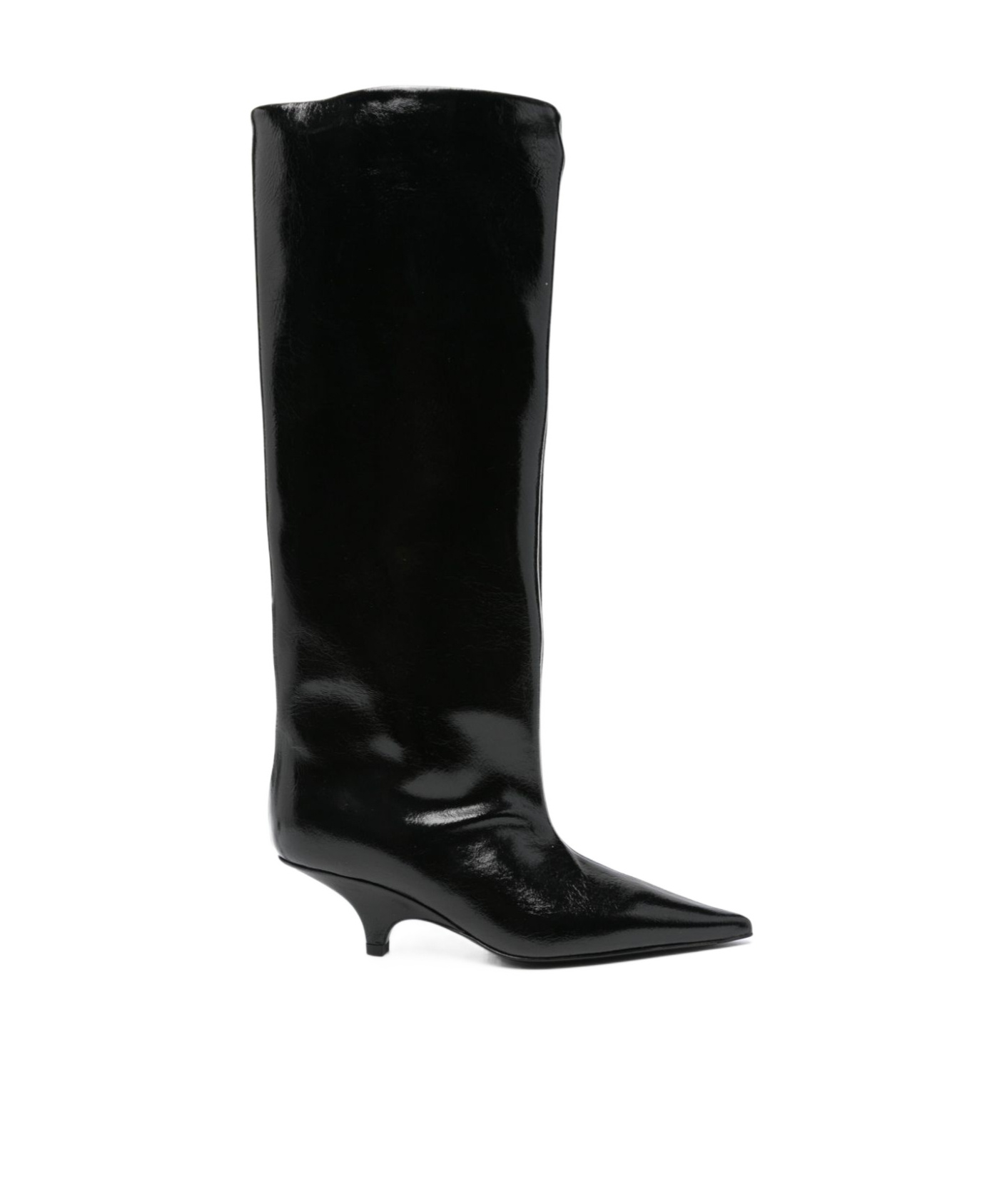 Totême Patent Leather Knee-high Boots In Black
