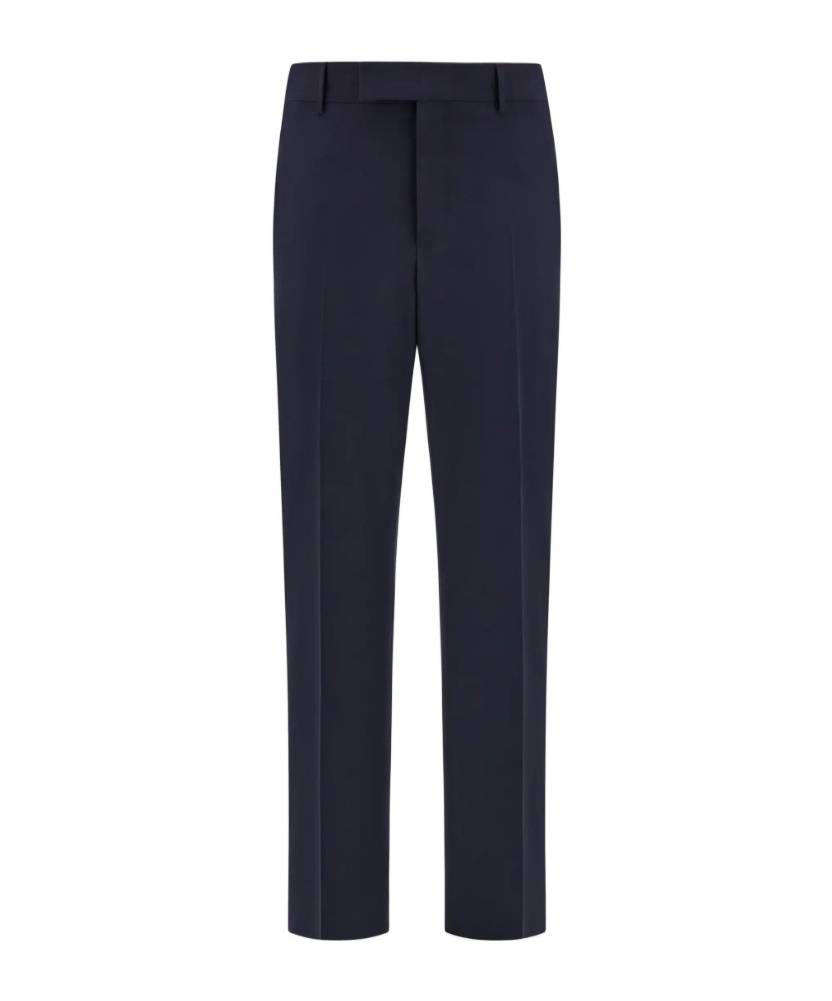 Ferragamo Flat Front Tailored Trouser In Blue