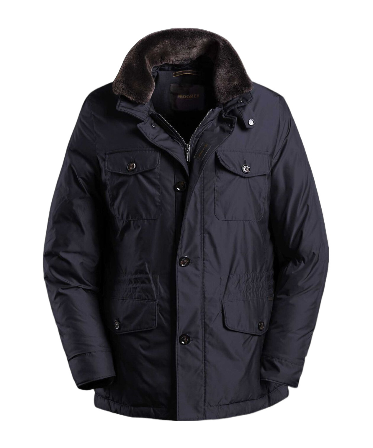 Moorer Long-sleeved Down Jacket In Black