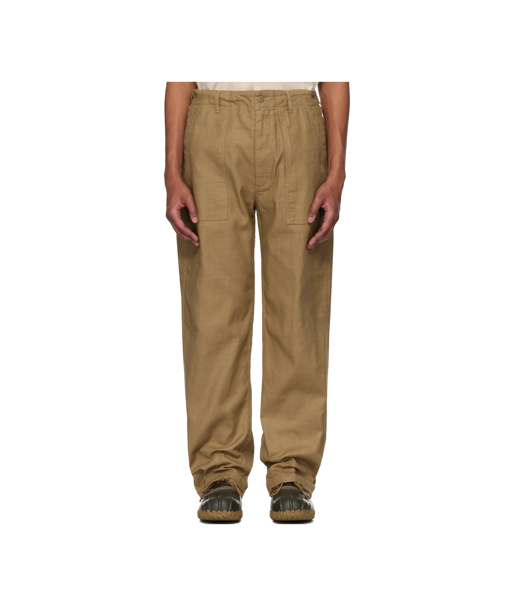 Engineered Garments Casual Pants With Belt Loops In Camel