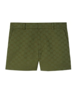 Gucci Gg Cotton Gabardine Shorts
