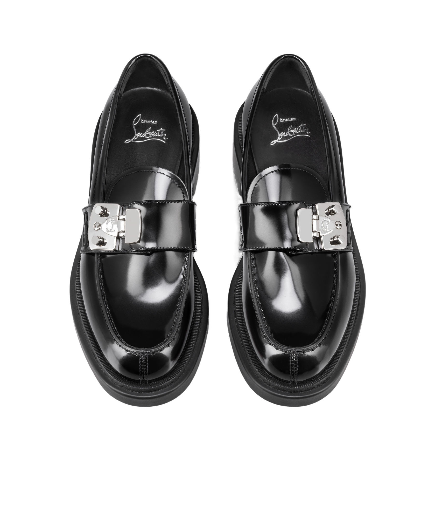 Christian Louboutin Urban Moc Lock Slip-on Loafers In Black