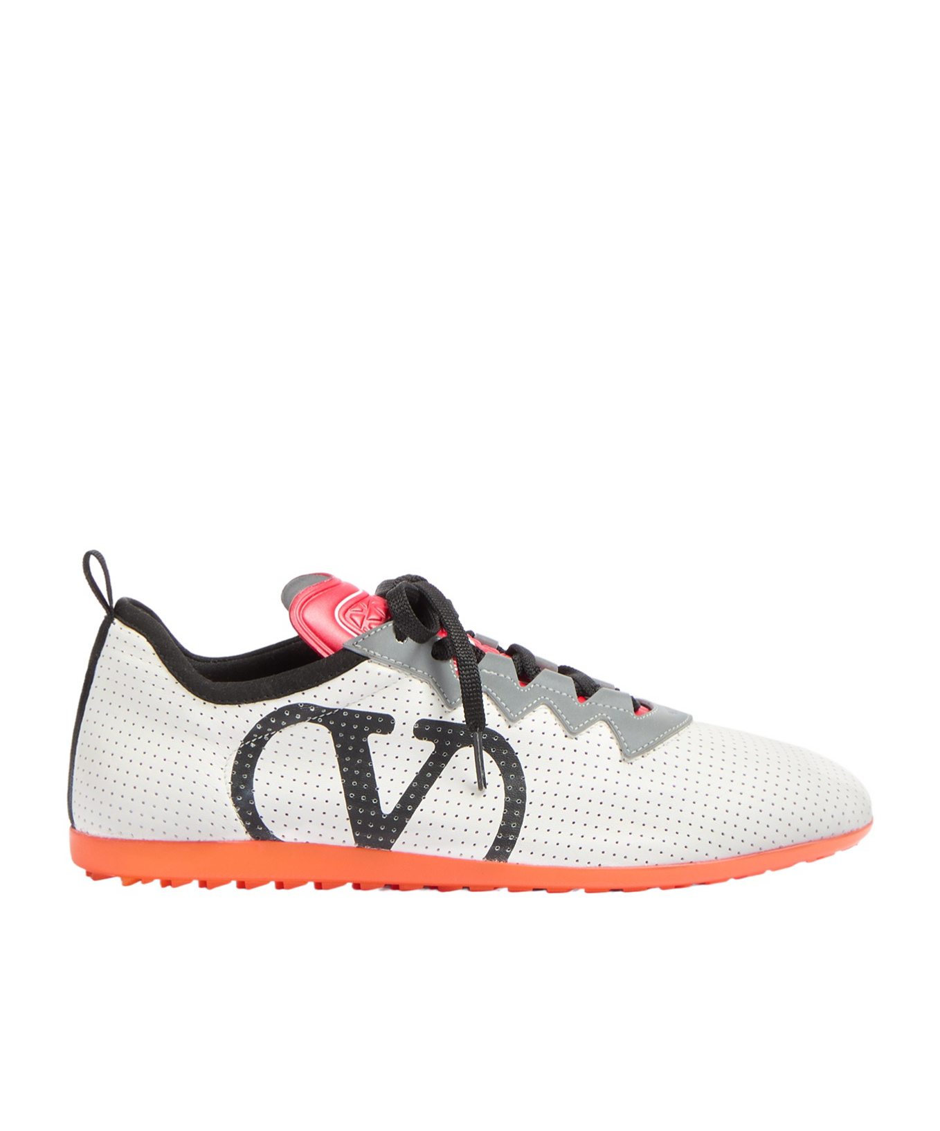 Valentino Garavani White Sneakers With Asymmetric Toe And Vlogo Detail On The Side In Tech Fabric Ma In White