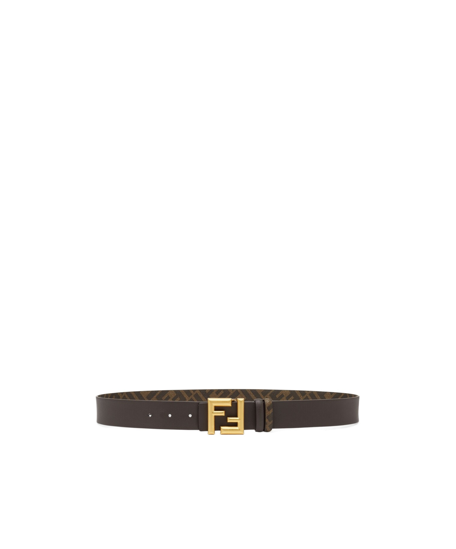 Fendi Reversible Ff-pattern Belt In Black