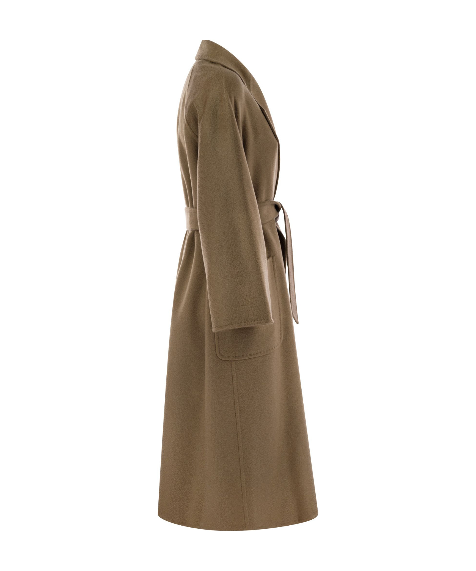 Max Mara Lapel Long-sleeved Coat In Brown