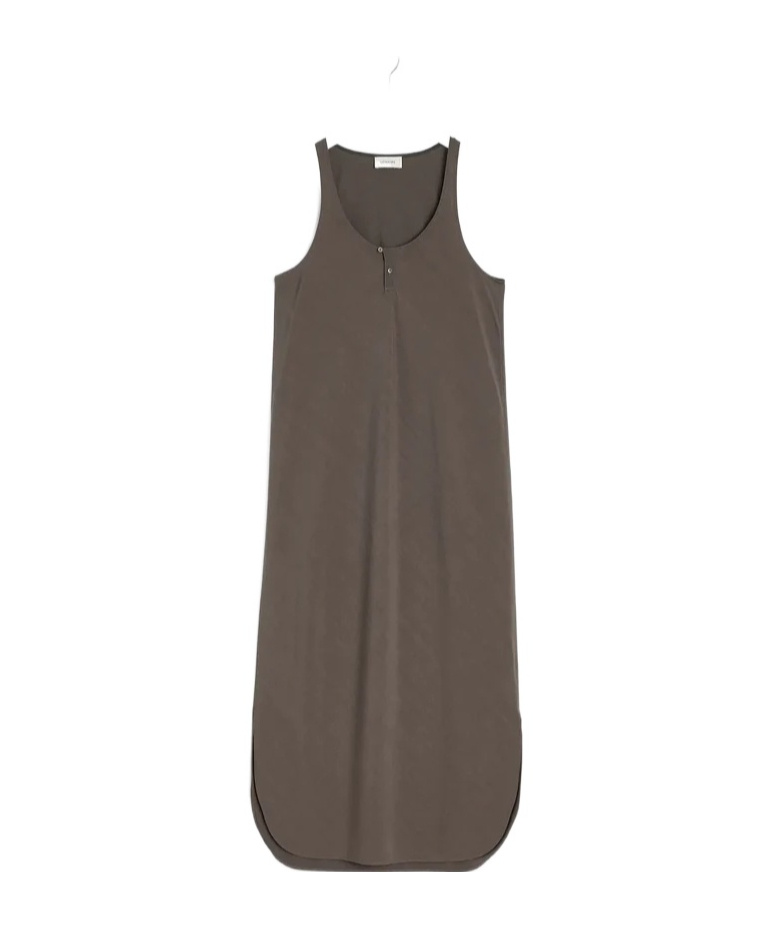 Lemaire Bias Cut Tank Dress In Brown
