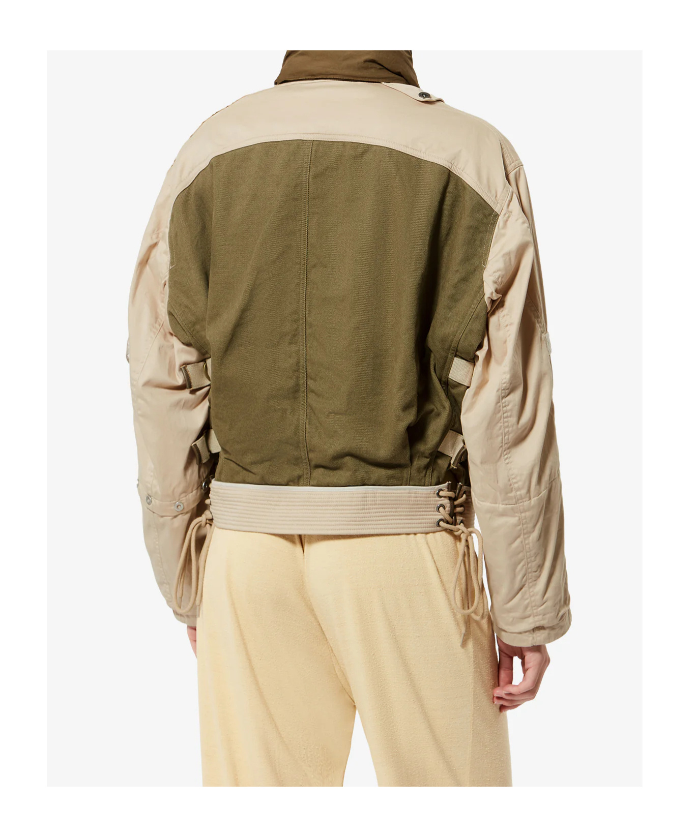 Isabel Marant Julissa Leather-trimmed Organic Cotton Jacket In Multi