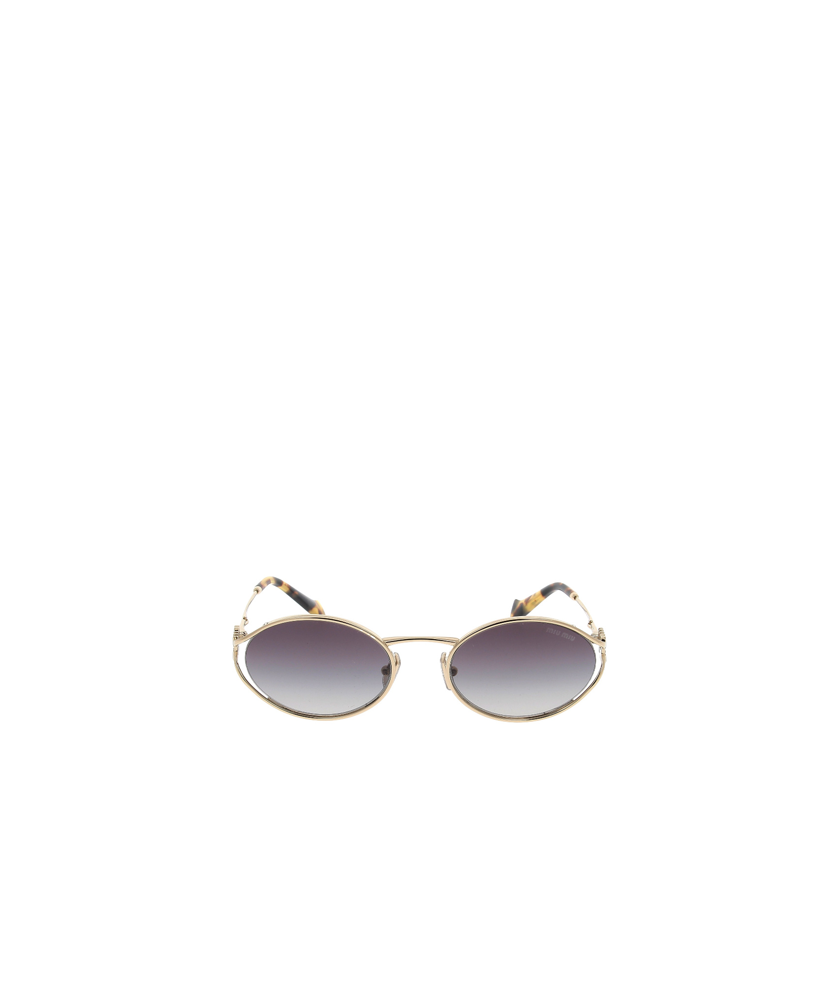Miu Miu Logo Sunglasses In Gray