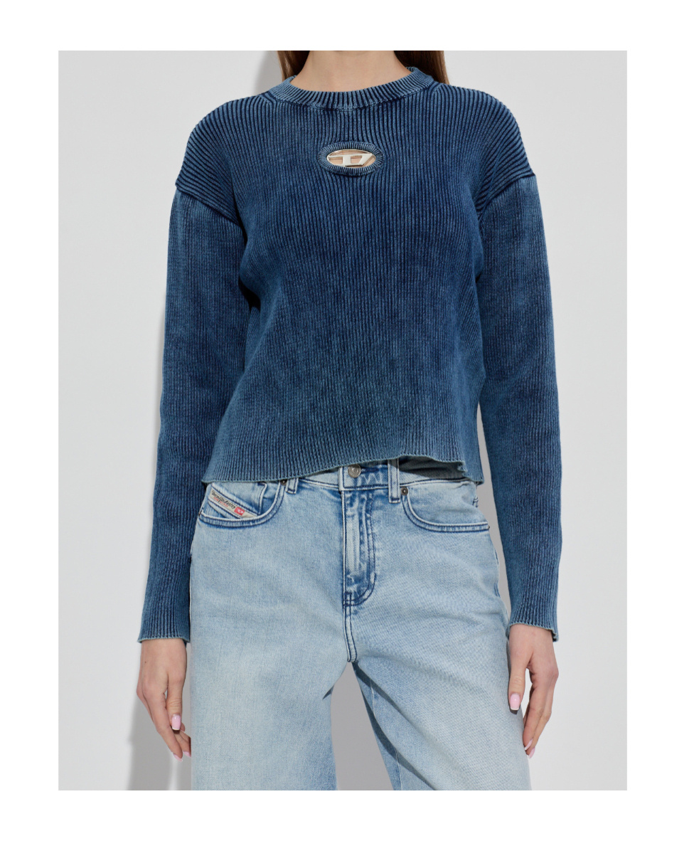 Diesel M-anchor Logo Sweater In Blue