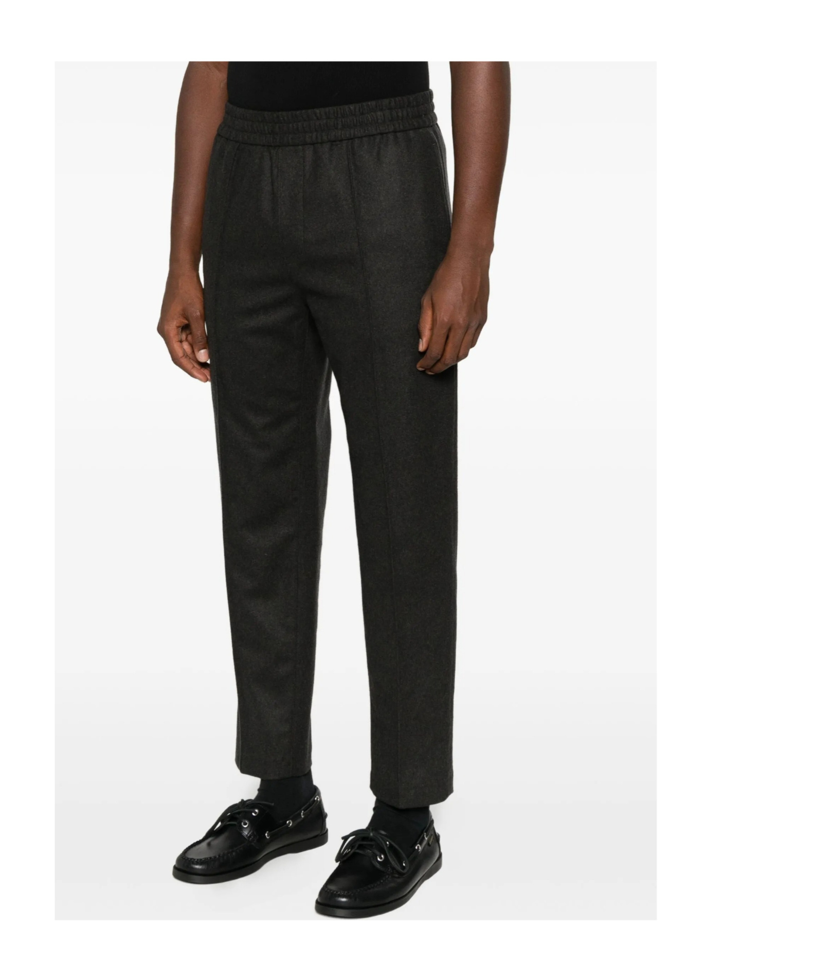 Apc Wool Straight-leg Trousers In Black