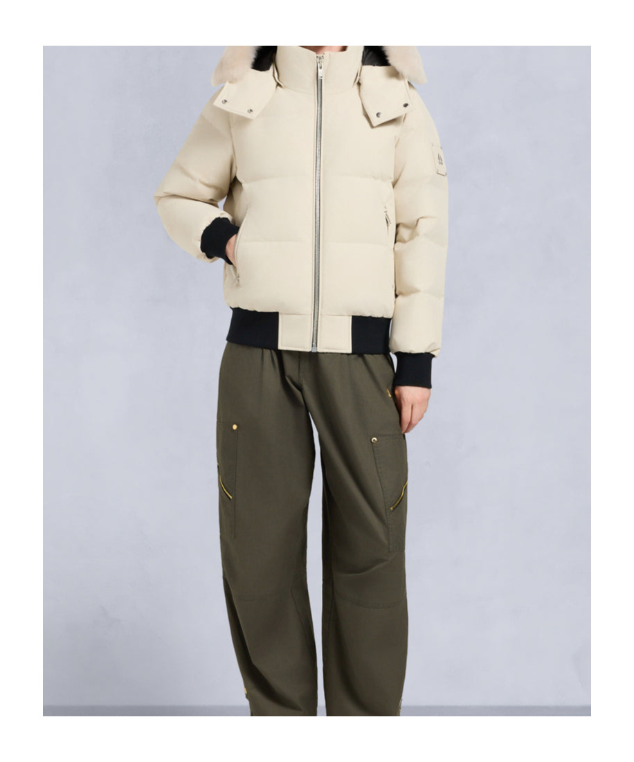 Moose Knuckles Long-sleeved Cotton-padded Jacket In White