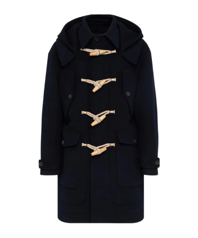 Dsquared2 Hooded Duffle Coat In Blue