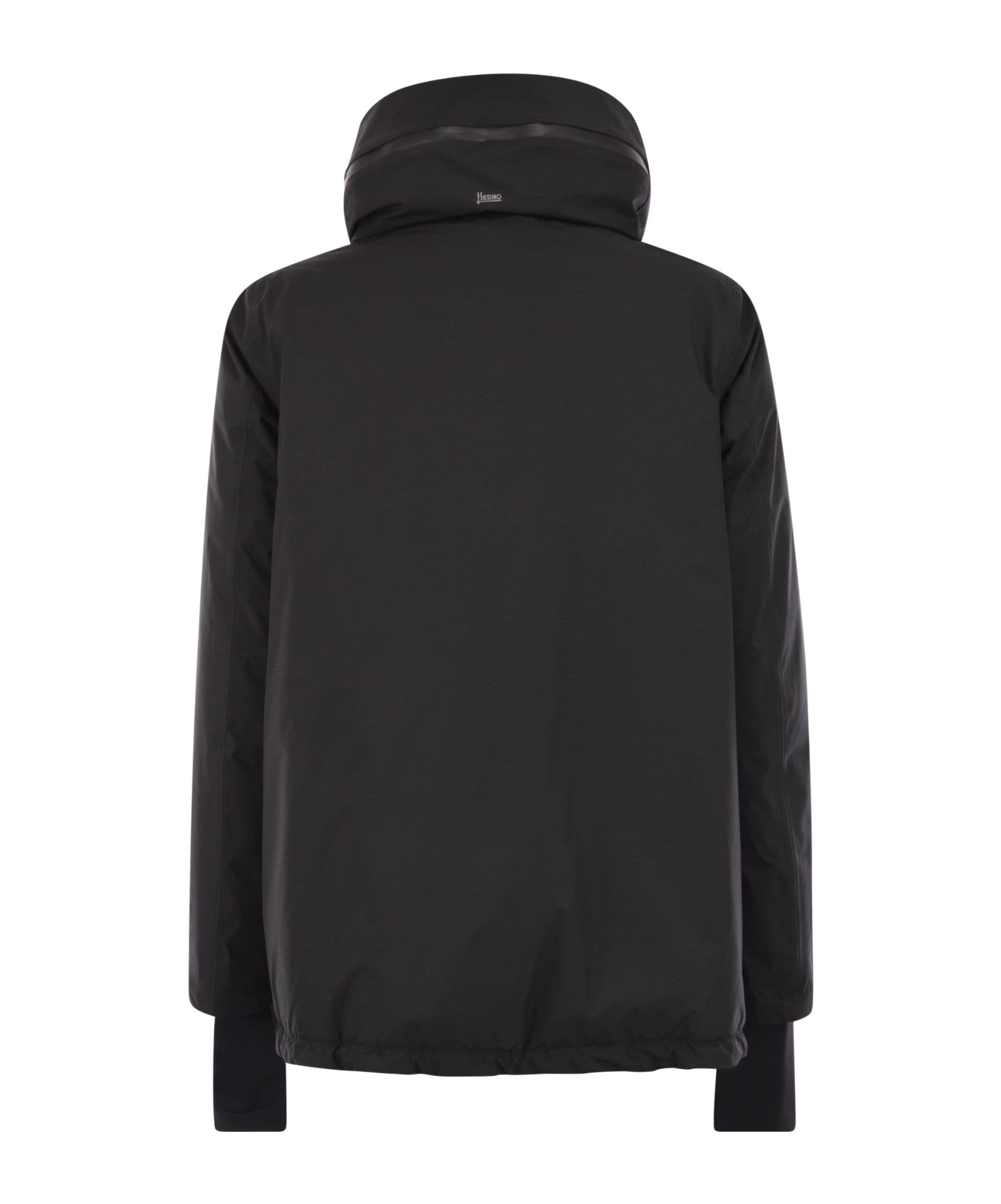 Herno Hooded Padded Jacket Side Pockets In Black