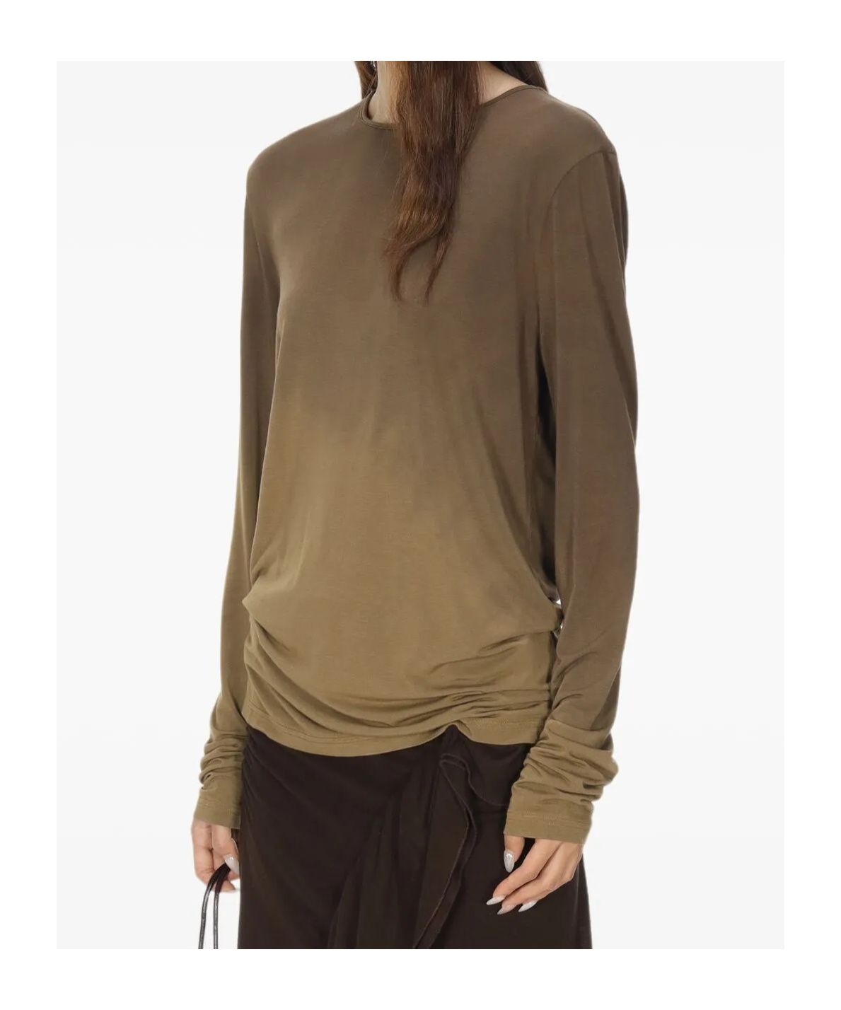 Uma Wang Long-sleeved T-shirt In Brown