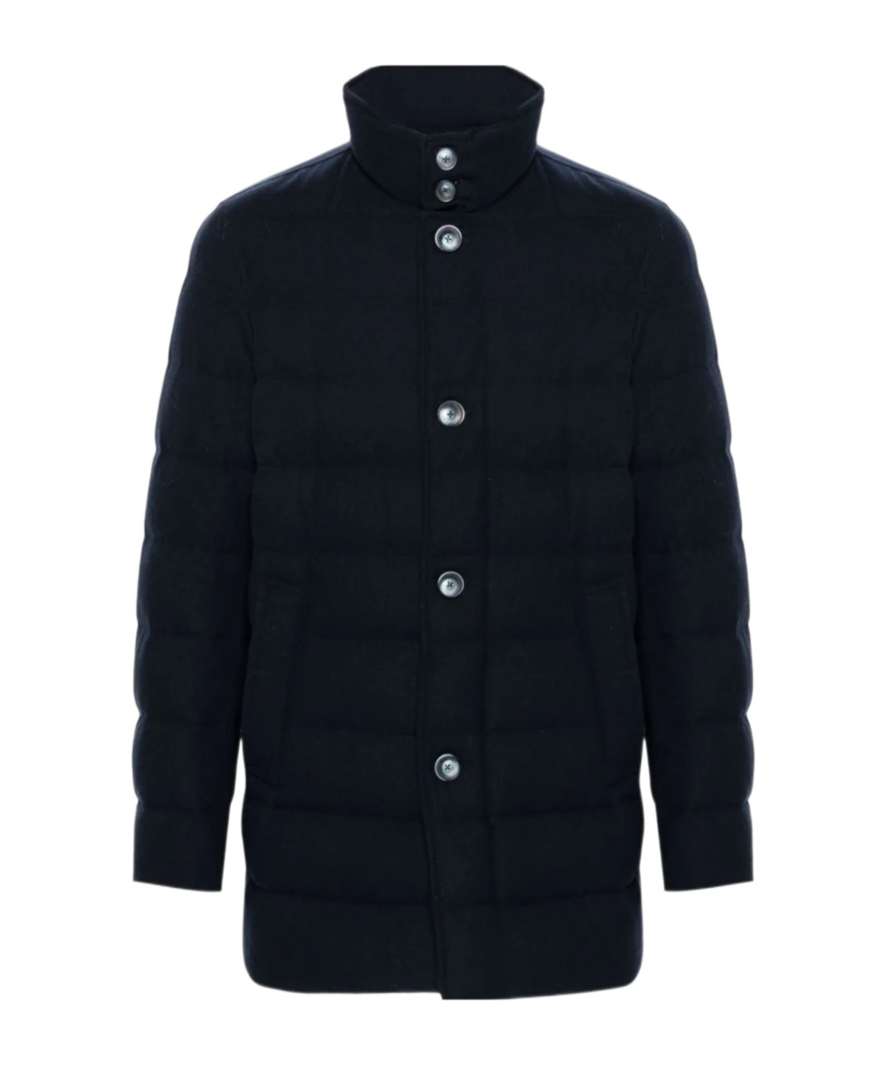 Herno Quilted Jacket With High Collar And Pockets In Black