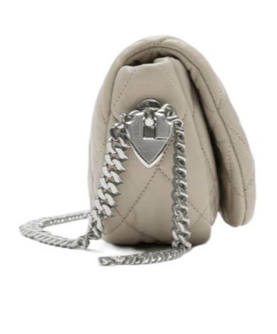 Burberry Shield Chain-link Shoulder Bag In Nude