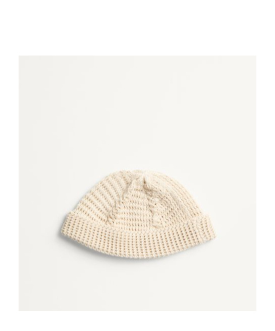 Valentino Garavani Vlogo Signature Knitted Cotton Beanie In Nude