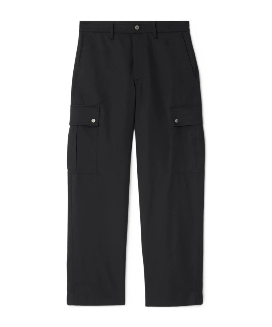 Burberry Straight-leg Cargo Trousers In Black