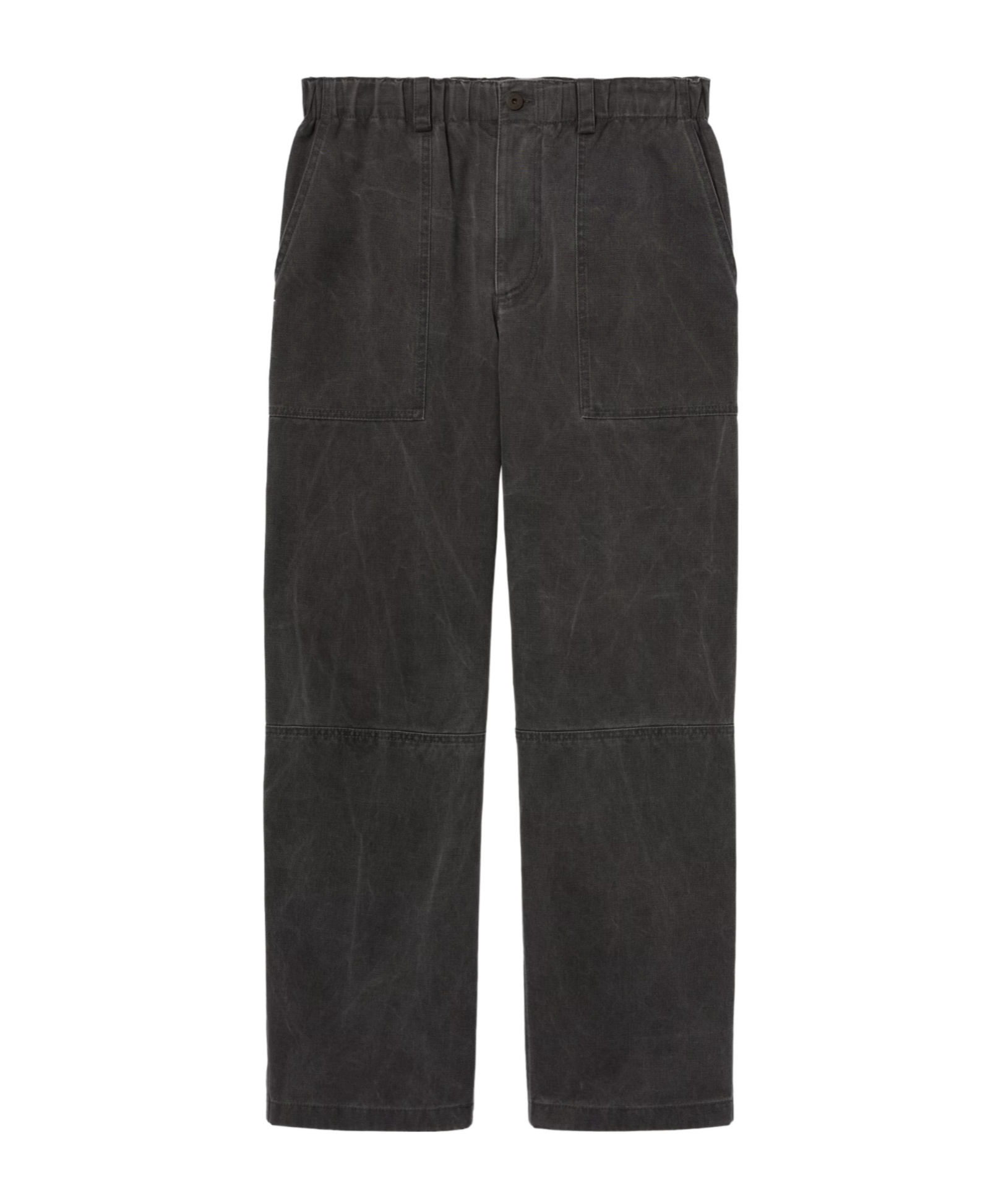 Gucci Delavé Cotton Canvas Pant With Logo In Gray