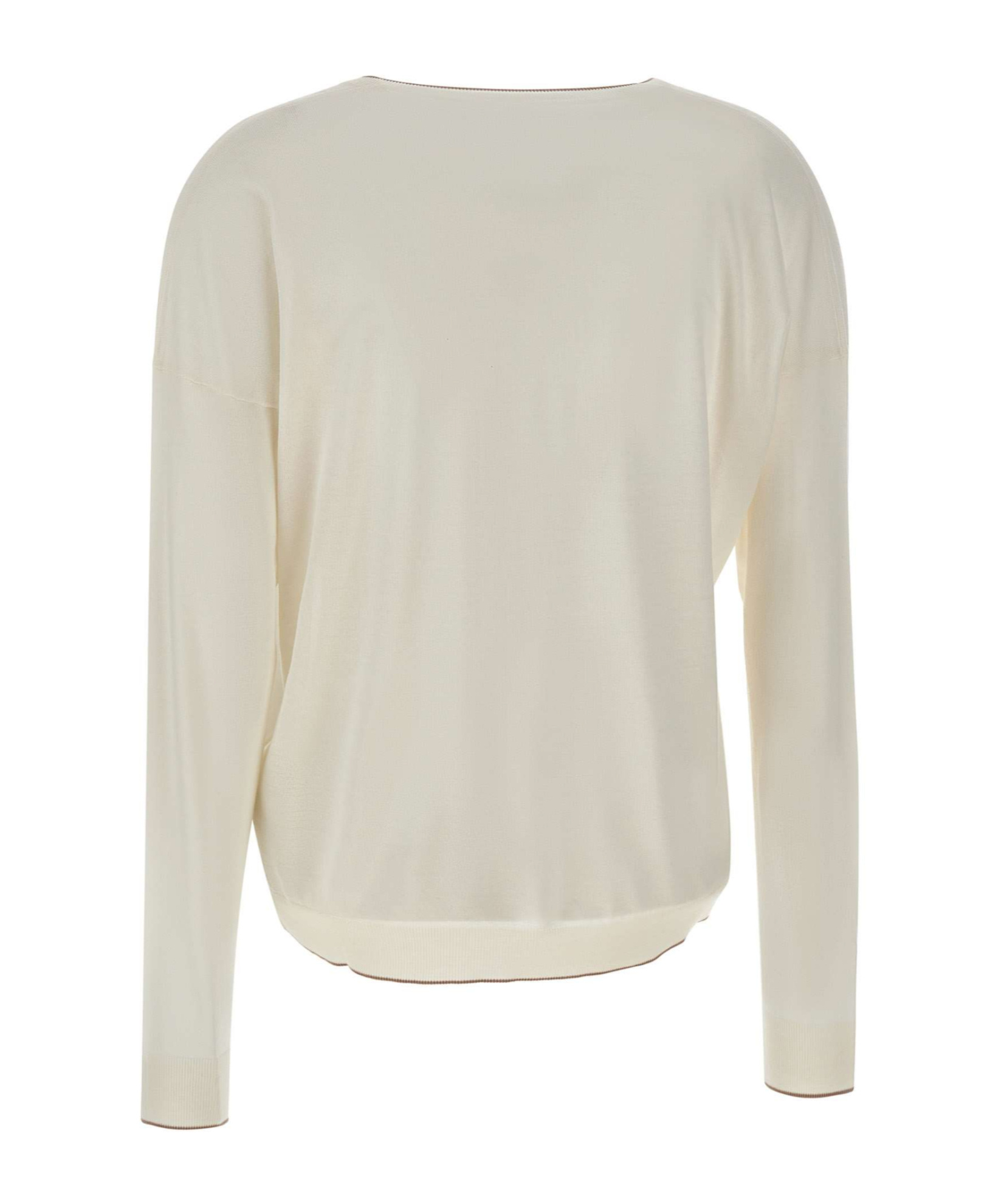 Eleventy V-neck Long-sleeved Sweater In Neutral