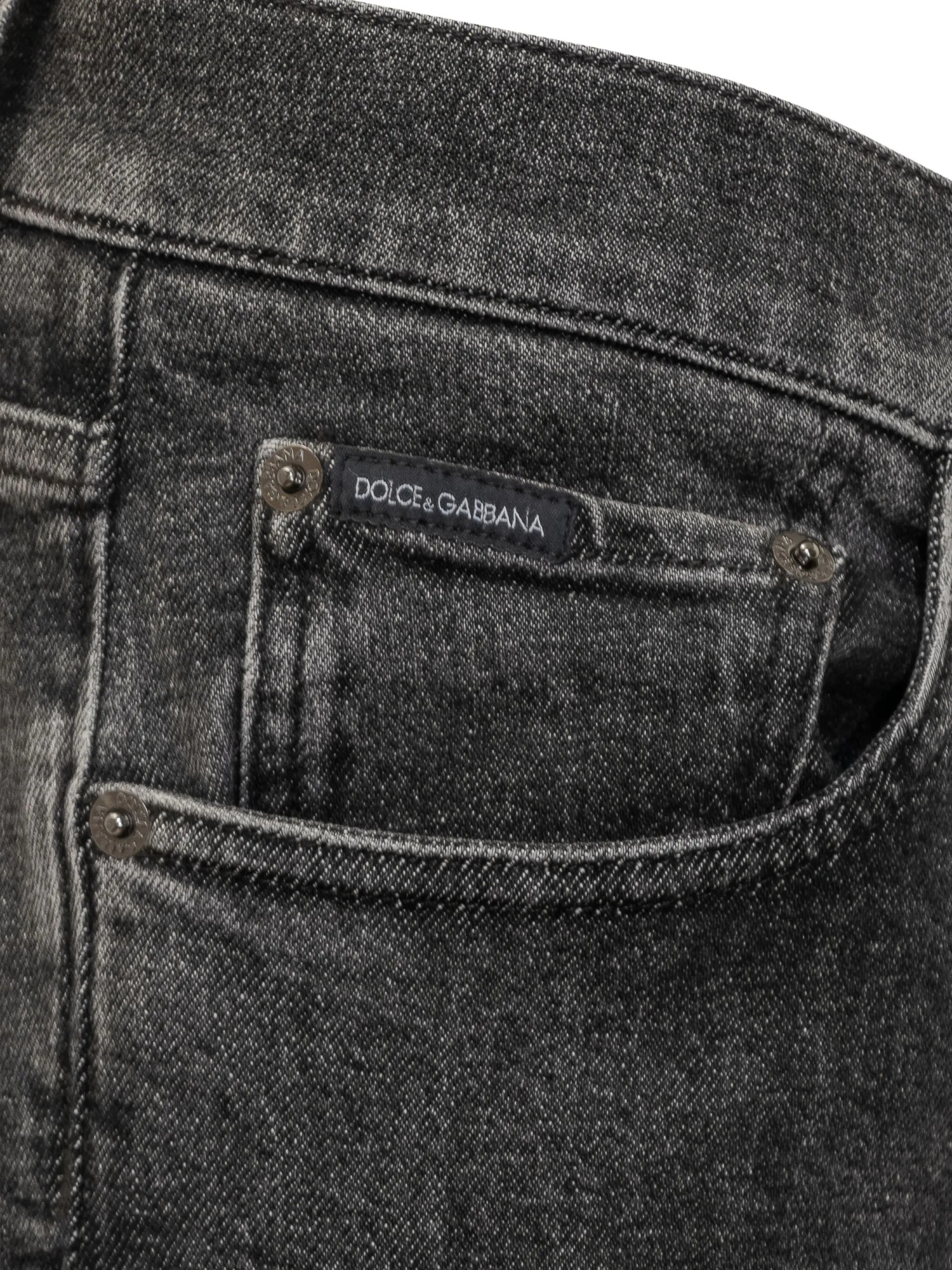 Dolce & Gabbana Button-fastening Jeans In Black