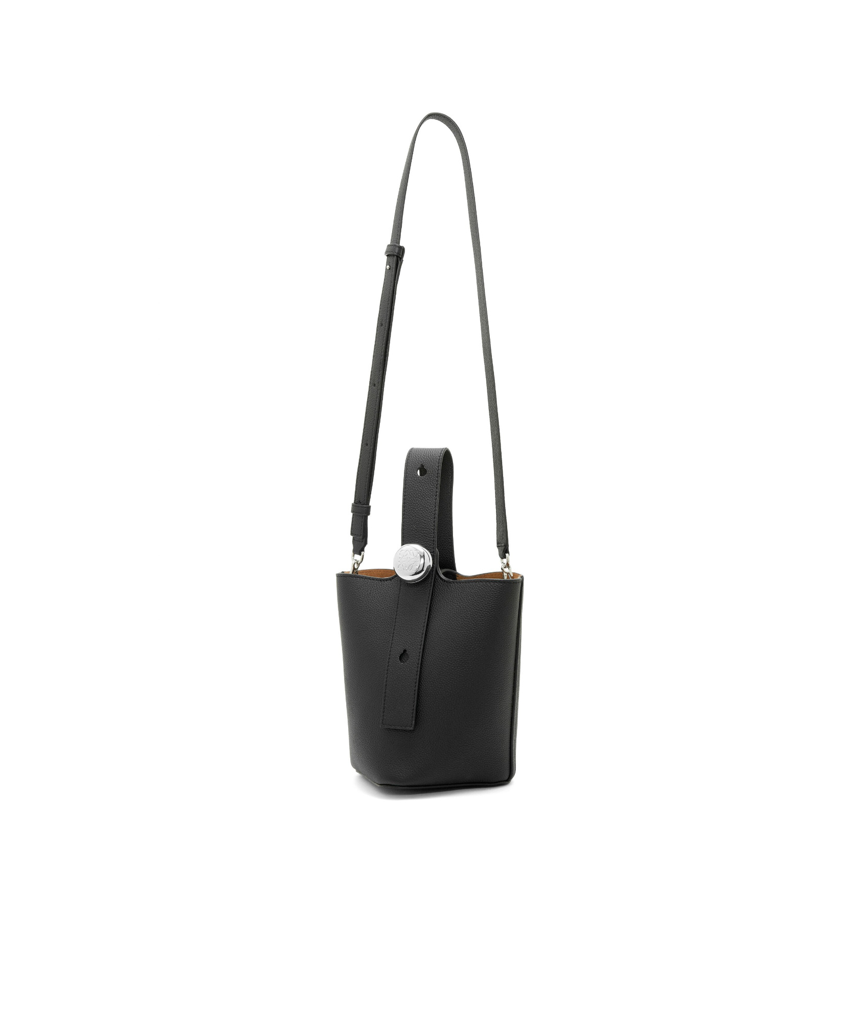 Loewe Mini Pebble Bucket Shoulder Bag In Black