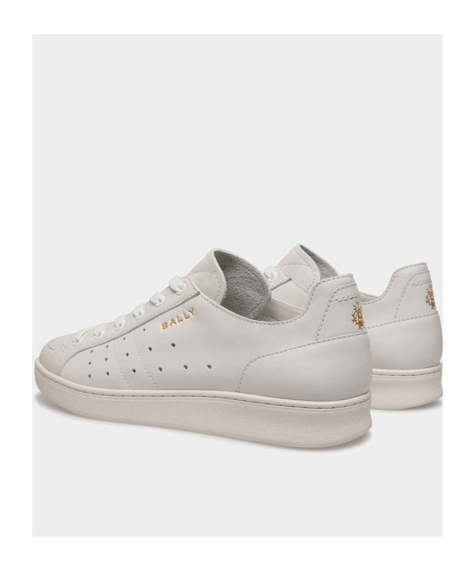 Bally Round Head Low-cut Casual Shoes In White