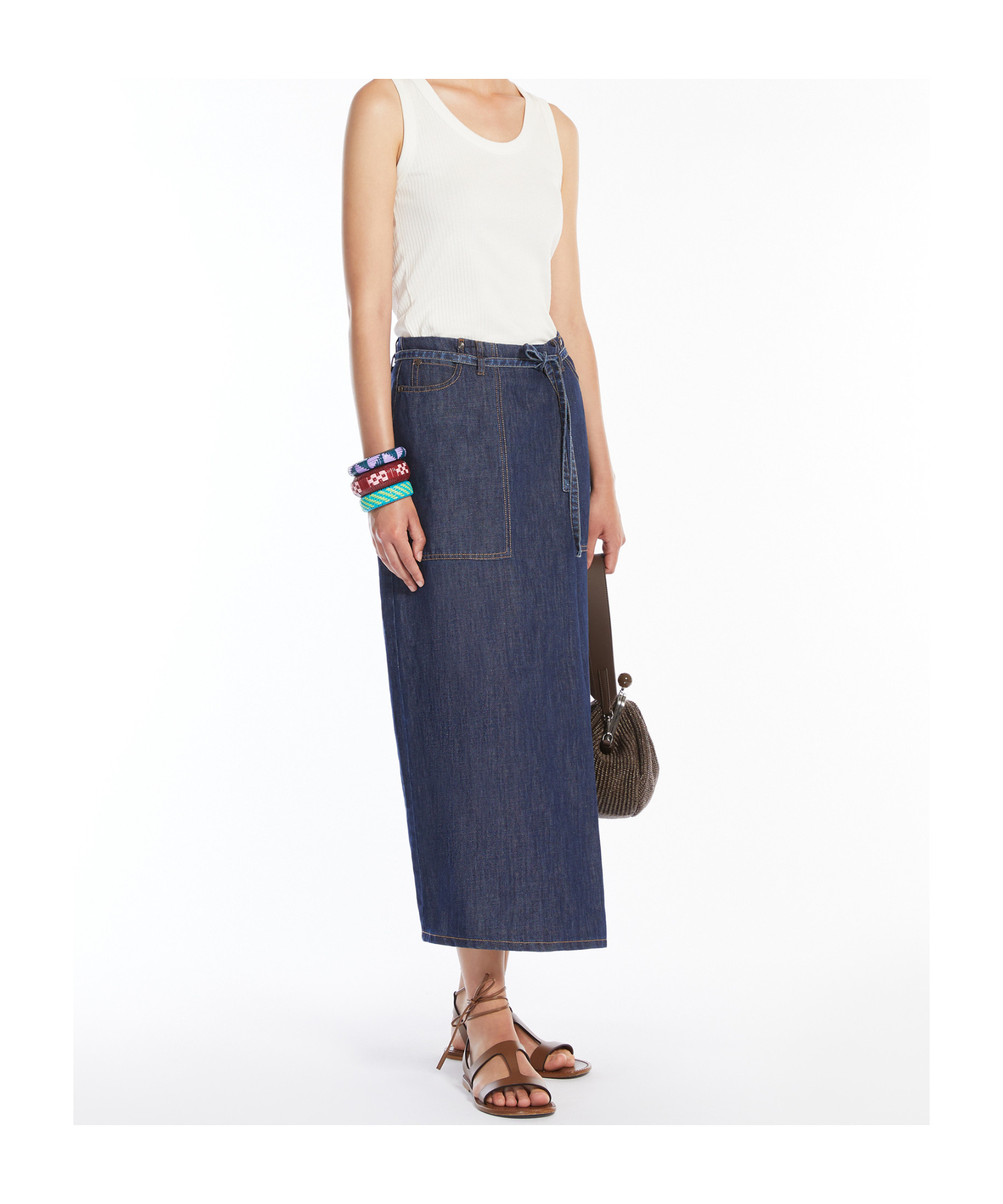 Weekend Max Mara Stretch Viscose Top In White