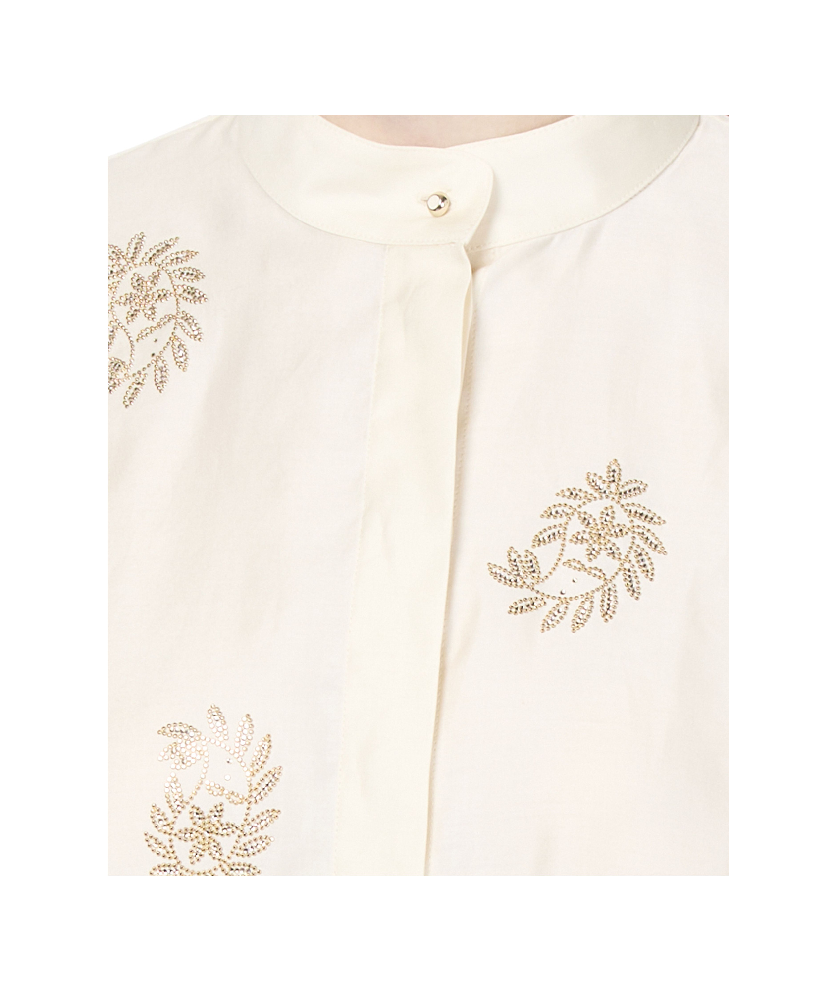Max Mara Caladio Ricamo Blouse In White