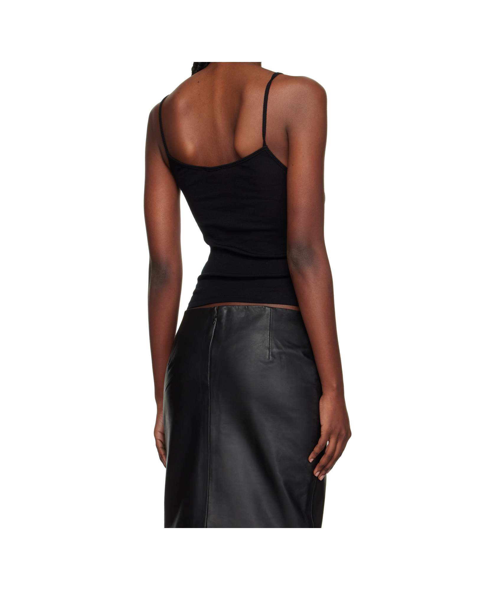 St Agni Ribbed Knitted Strap In Black