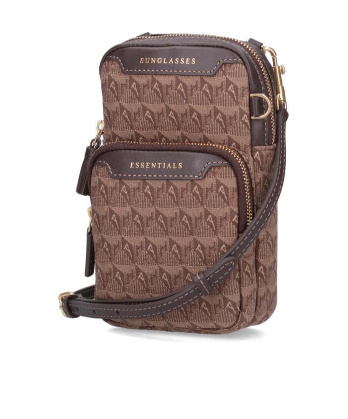 Anya Hindmarch Essentials Monogram-jacquard Crossbody Bag In Brown
