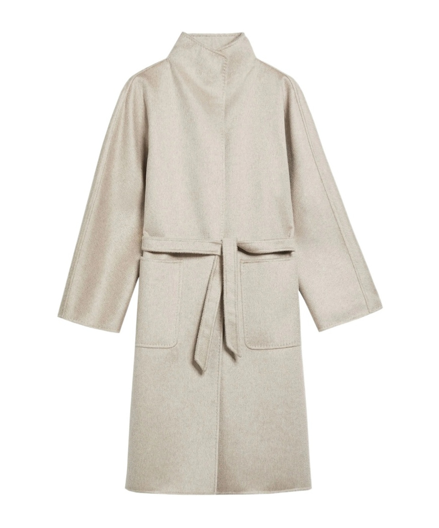 Max Mara Beige Lilia Cashmere Zibellinato Coat In Neutral
