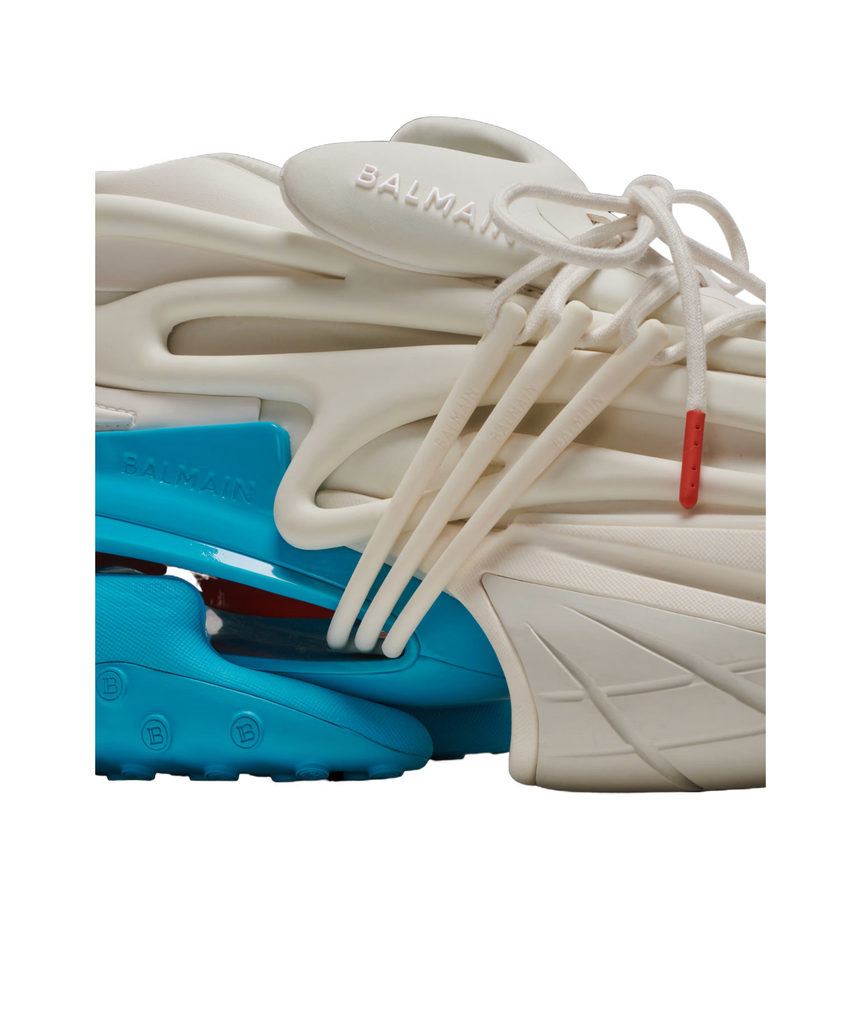 Shop Balmain Unicorn Trainers In Neoprene And Leather In White