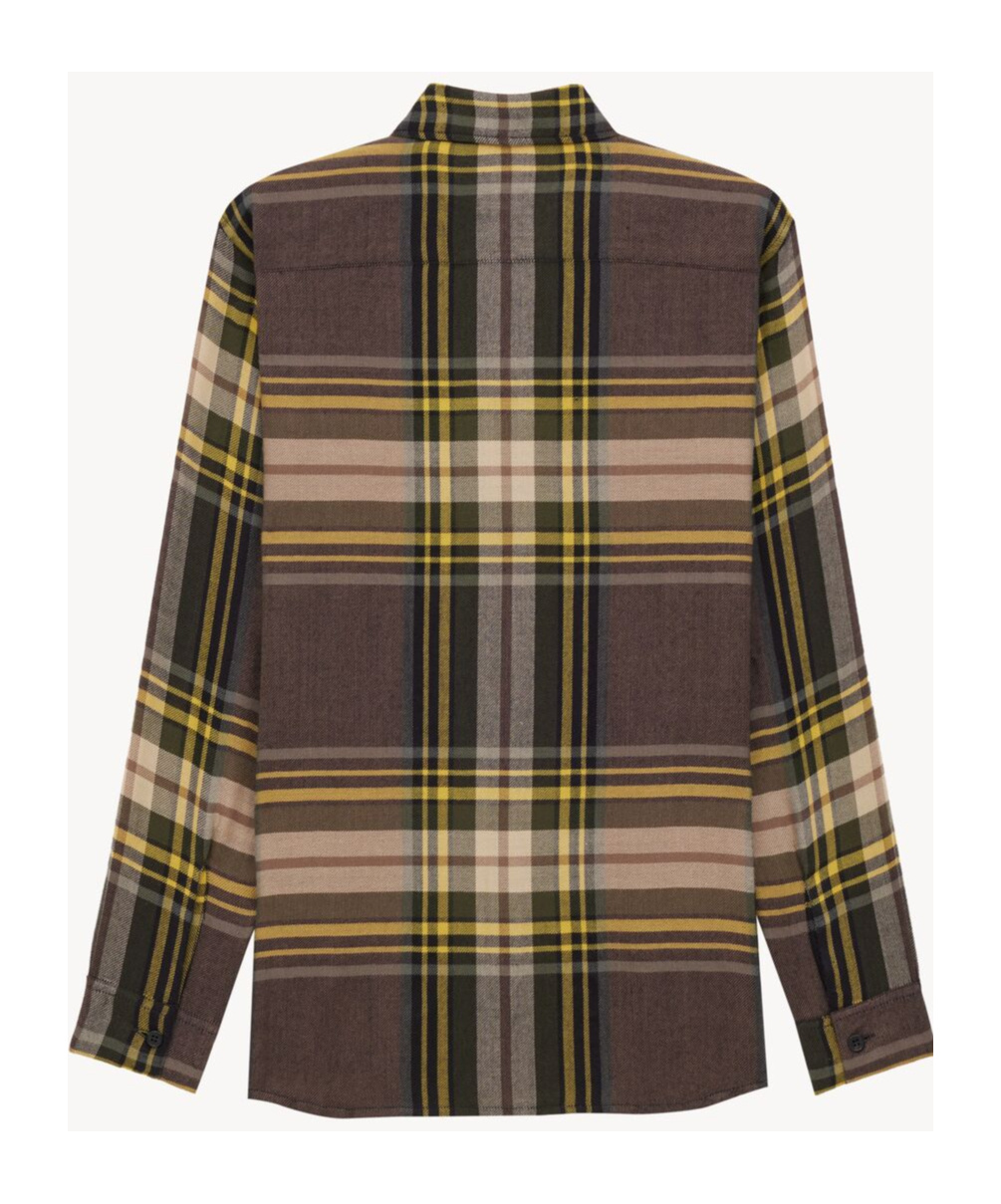 Saint Laurent Cassandre Shirt In Tartan In Multi