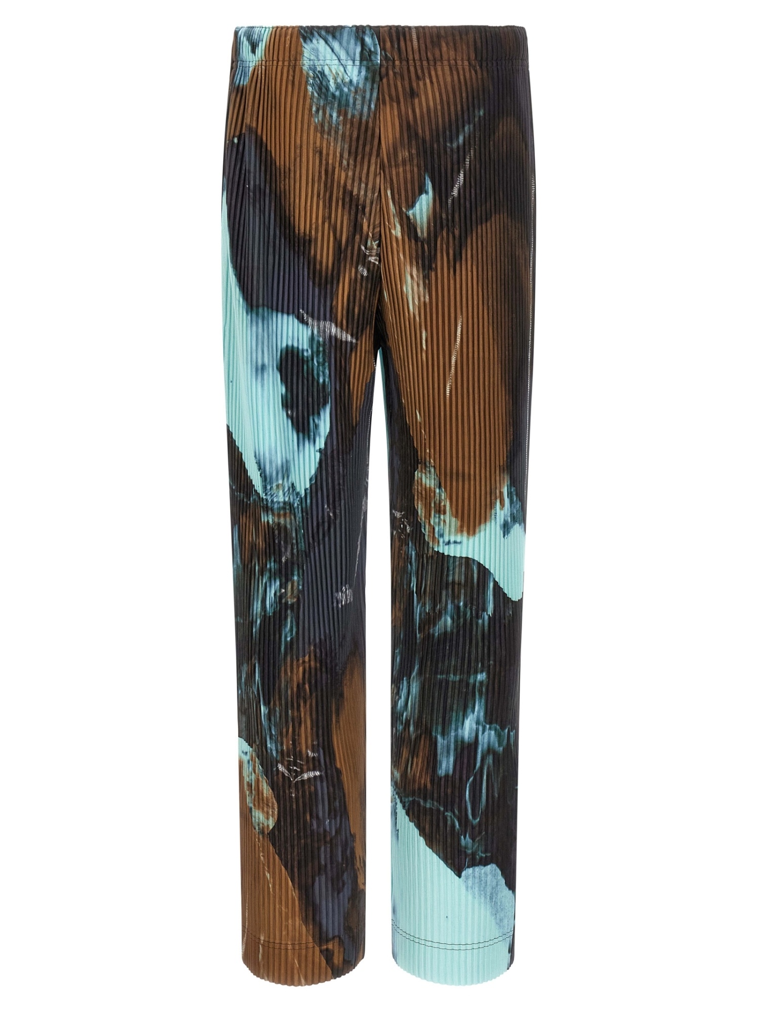 Issey Miyake Ns Brown Agate Graphic-print Knitted Trousers In Multi