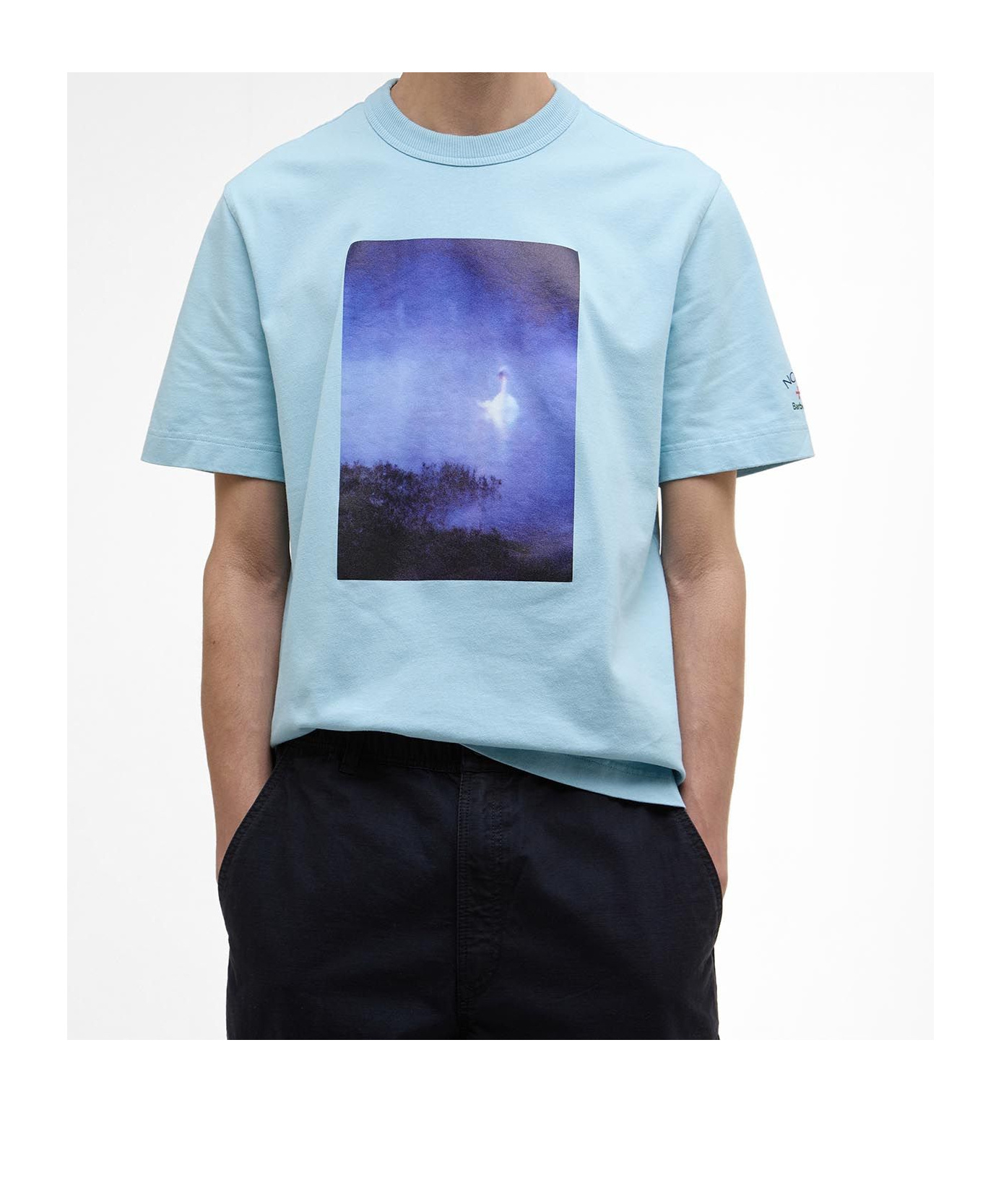 Shop Barbour X Noah Archive T-shirt In Blue