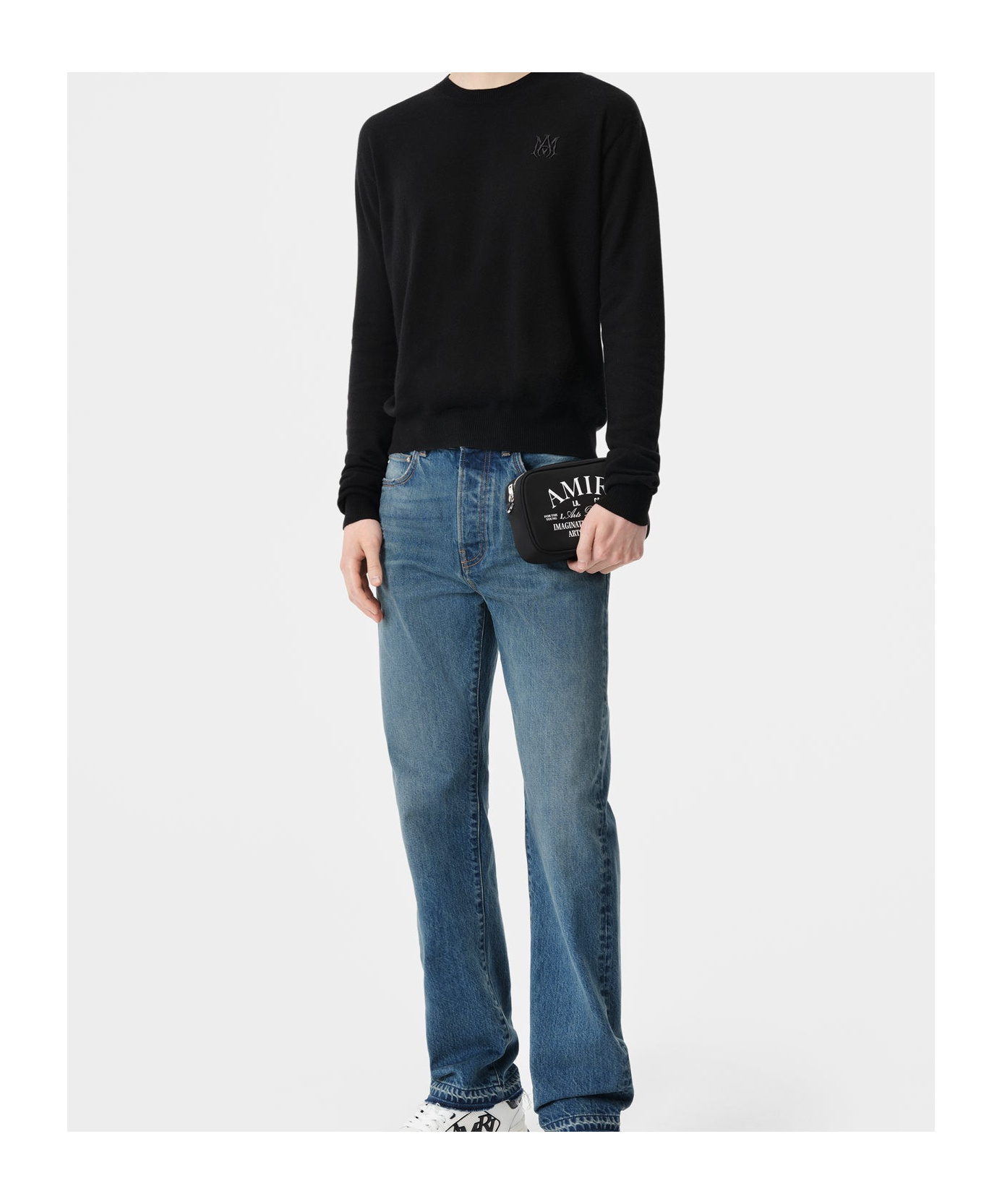 Amiri Long-sleeved Sweater In Black