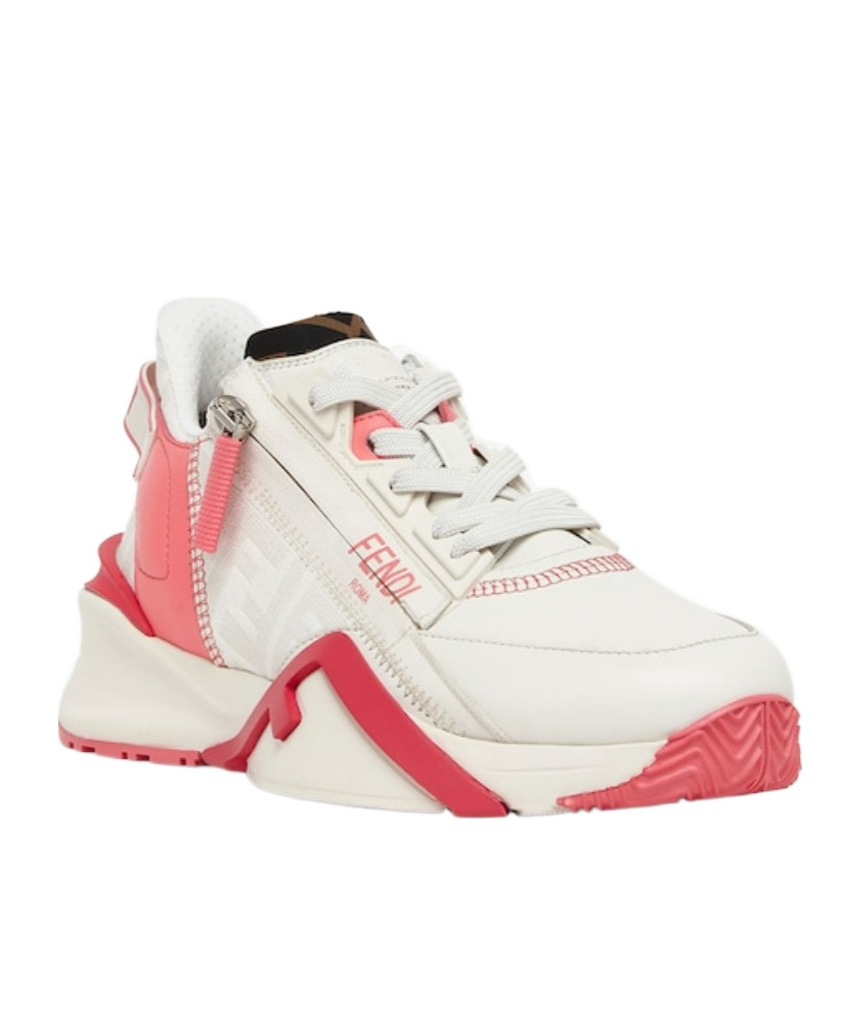 Fendi White Leather Low-tops In White