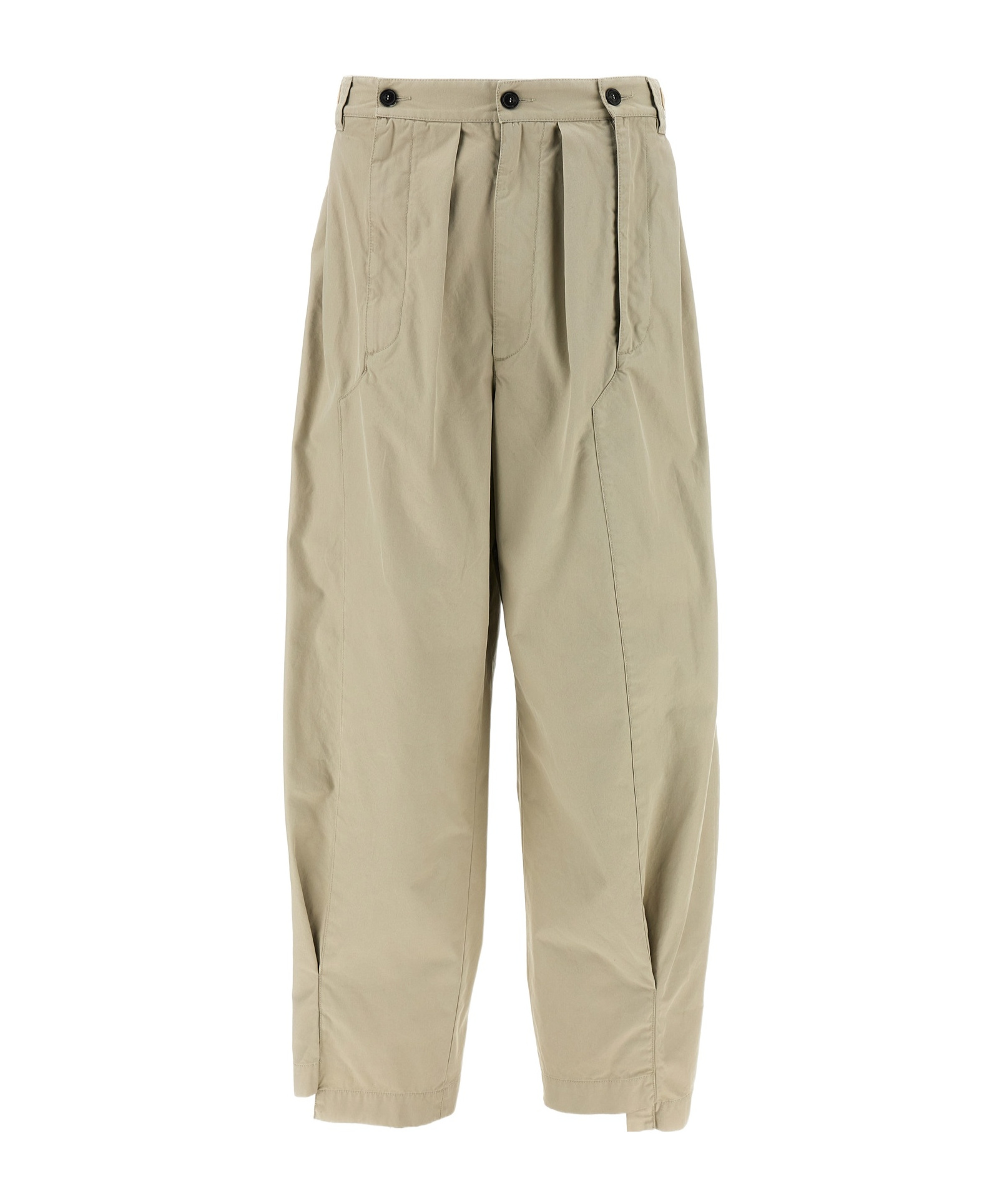 Dsquared2 Tailored Pleated Trousers With Button Detailing In Beige