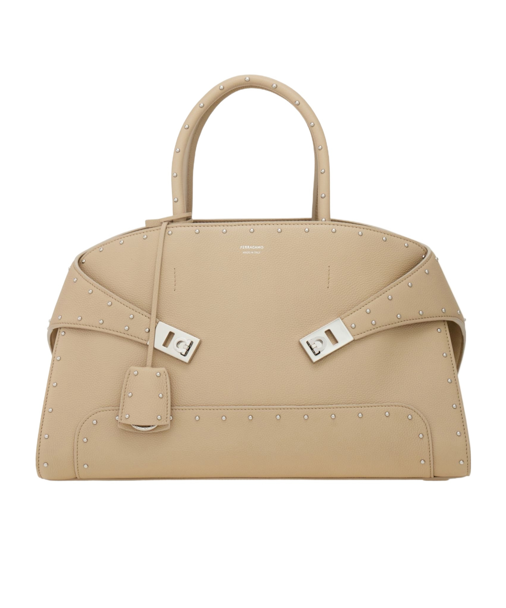 Ferragamo Large Hug Tote With Spike Embellished