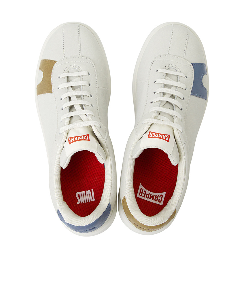 Camper Runner K21 Round-toe Leather Sneakers In White