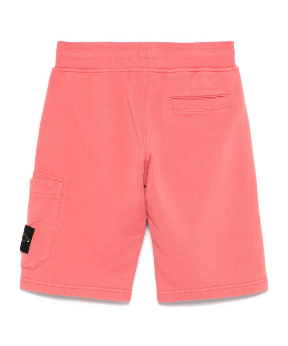 Stone Island Compass-badge Shorts In Pink