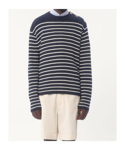 Valentino Maglione In Cotone Ricamato Uomo In Black