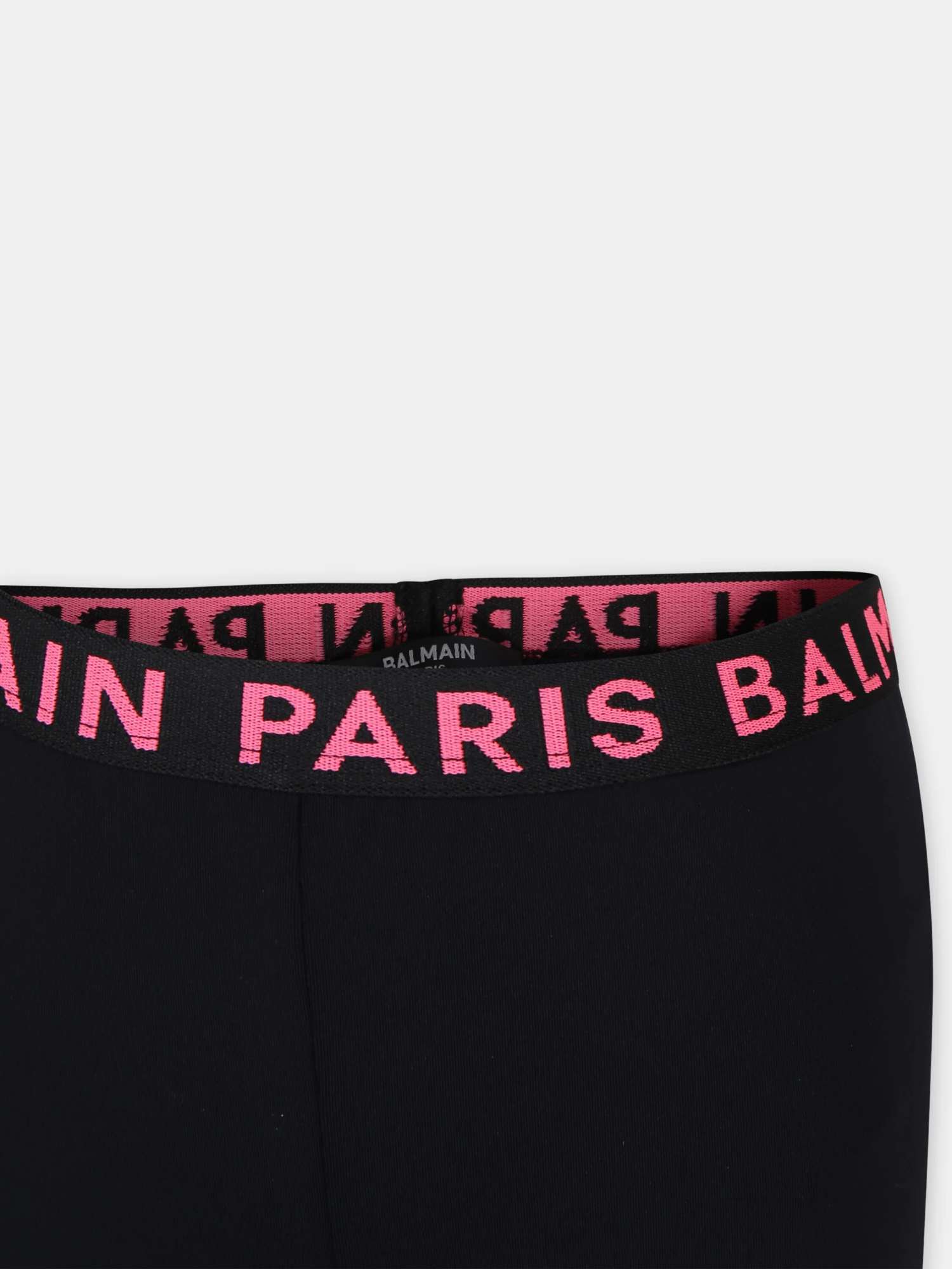 BALMAIN LOGO-WAISTBAND JERSEY LEGGINGS 