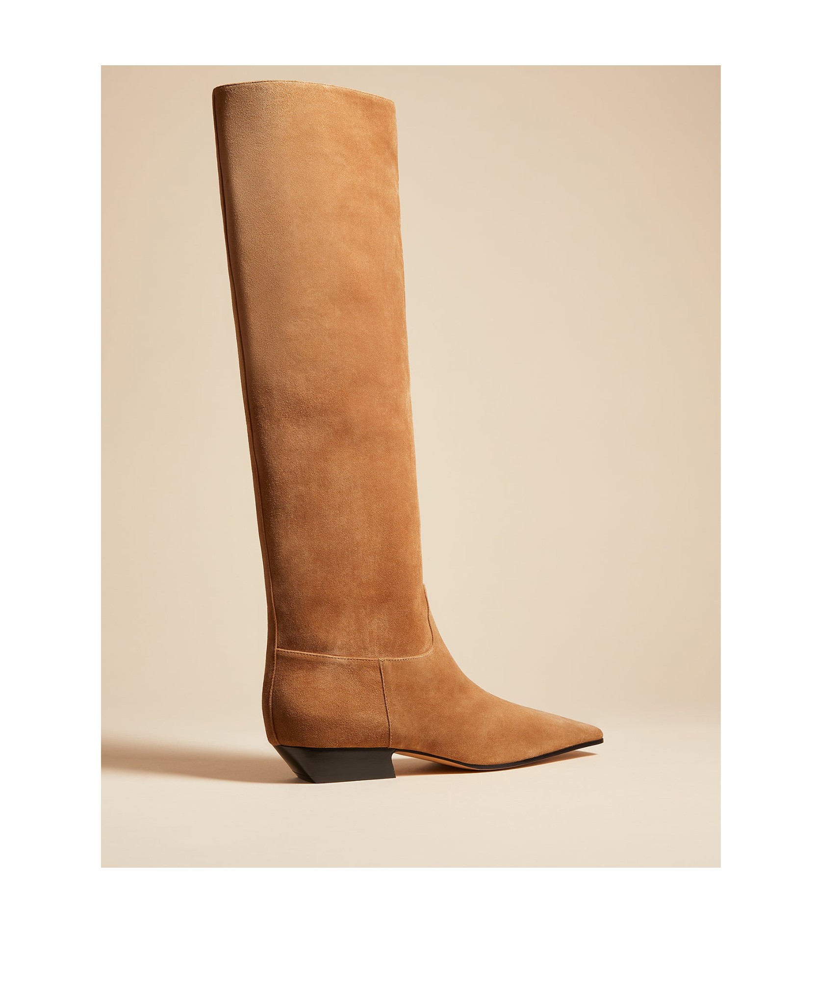 Khaite Marfa Square-toed Boots In Brown